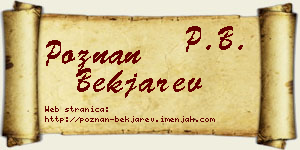 Poznan Bekjarev vizit kartica